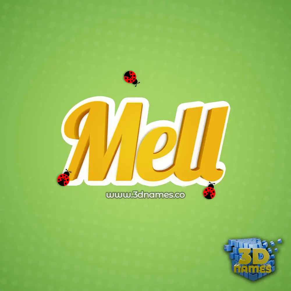 mell in Ladybugs style - 3D name wallpaper