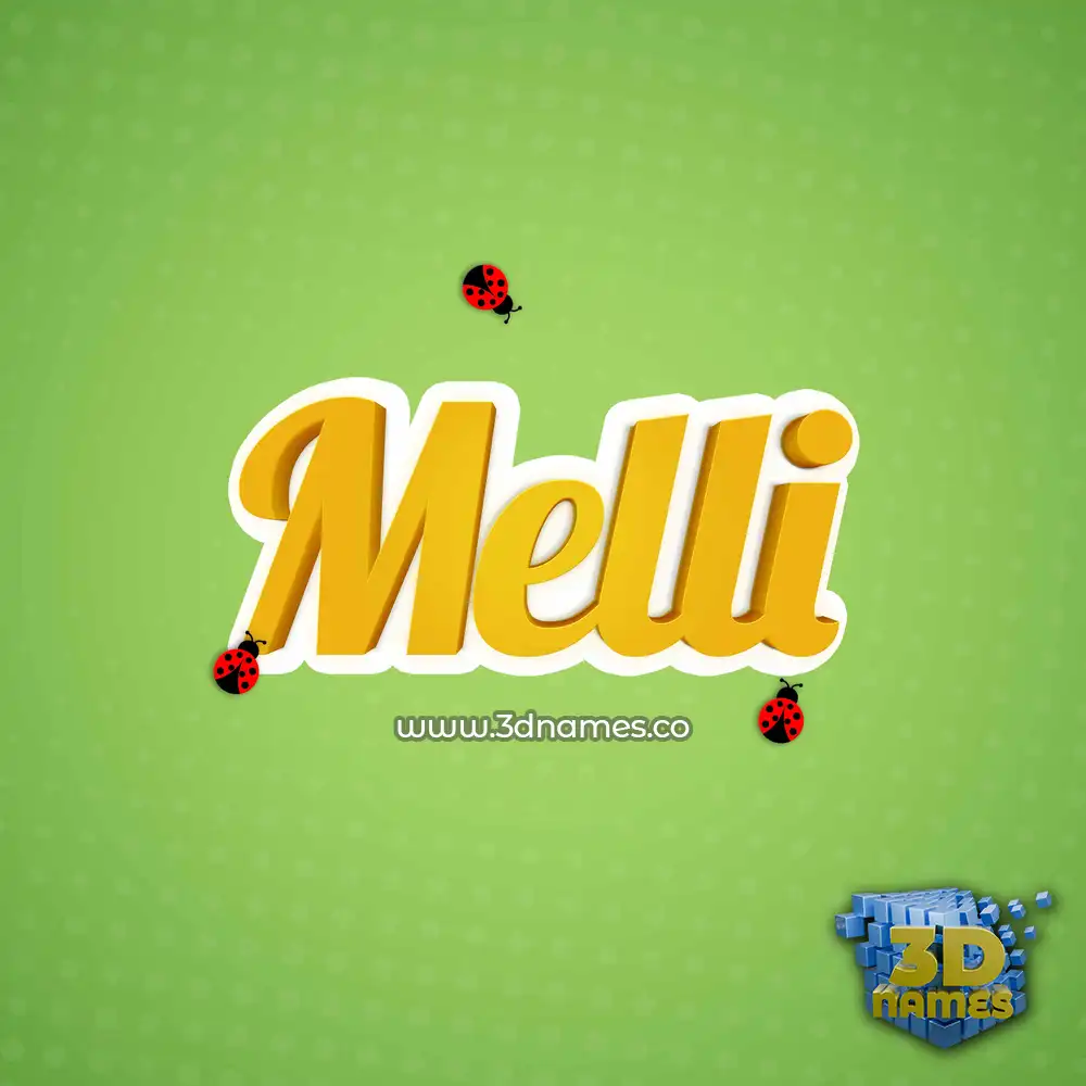 melli in Ladybugs style - 3D name wallpaper