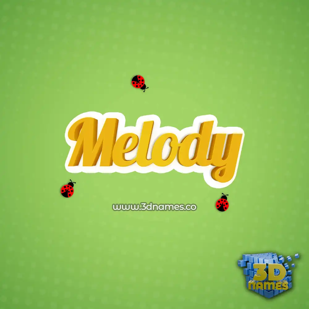 melody in Ladybugs style - 3D name wallpaper
