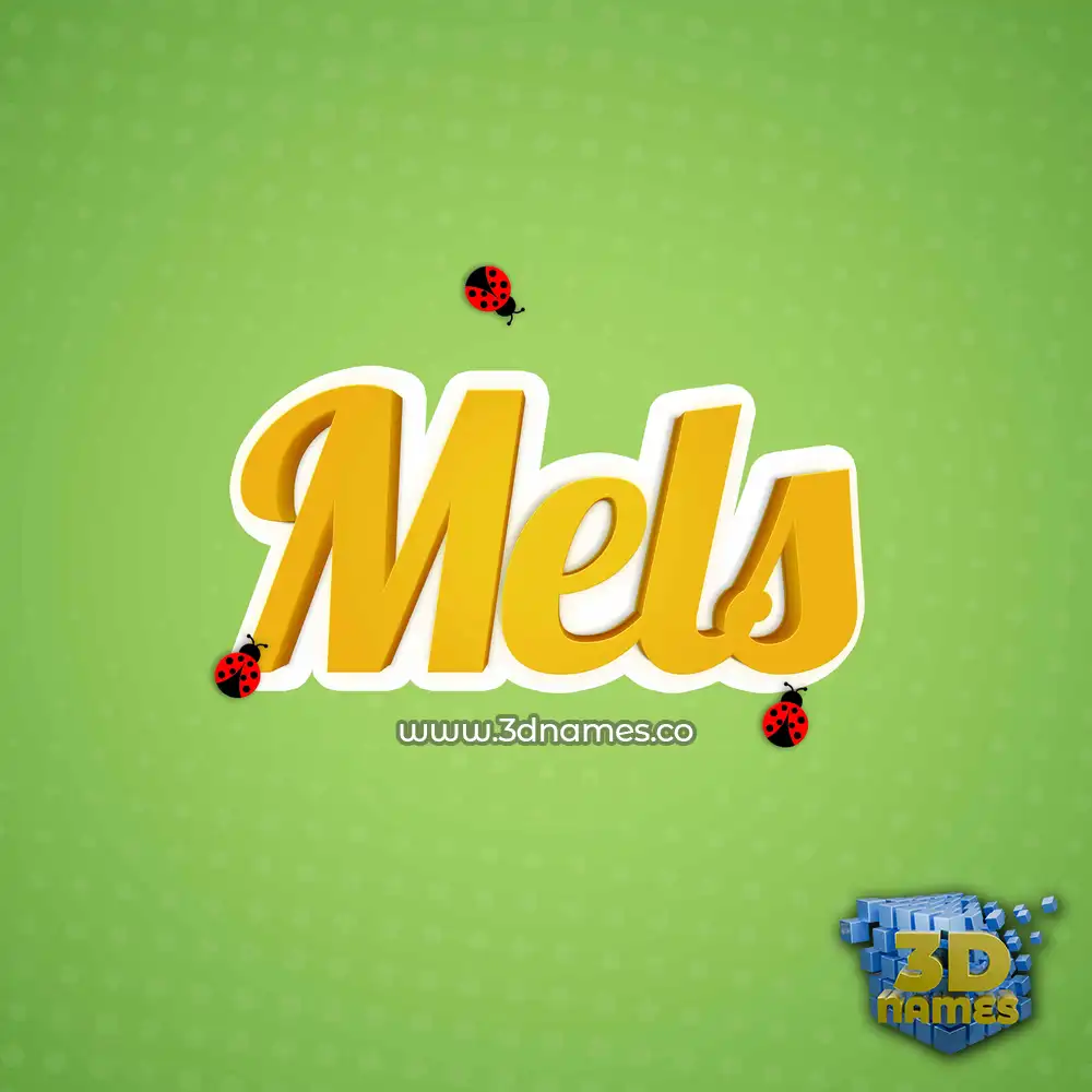 mels in Ladybugs style - 3D name wallpaper
