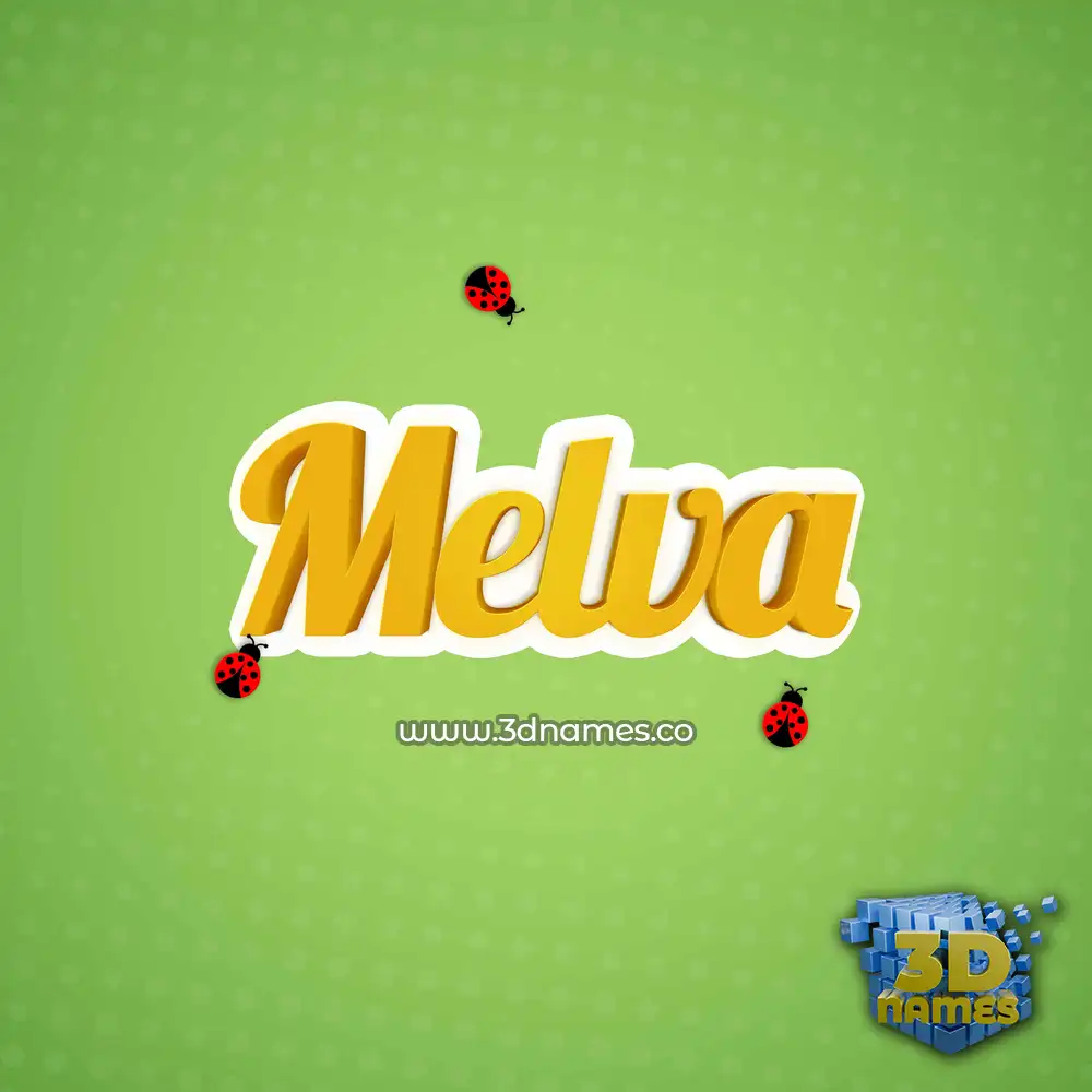 melva in Ladybugs style - 3D name wallpaper
