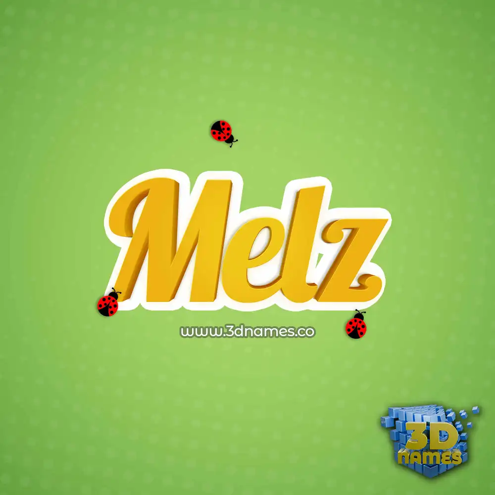 melz in Ladybugs style - 3D name wallpaper