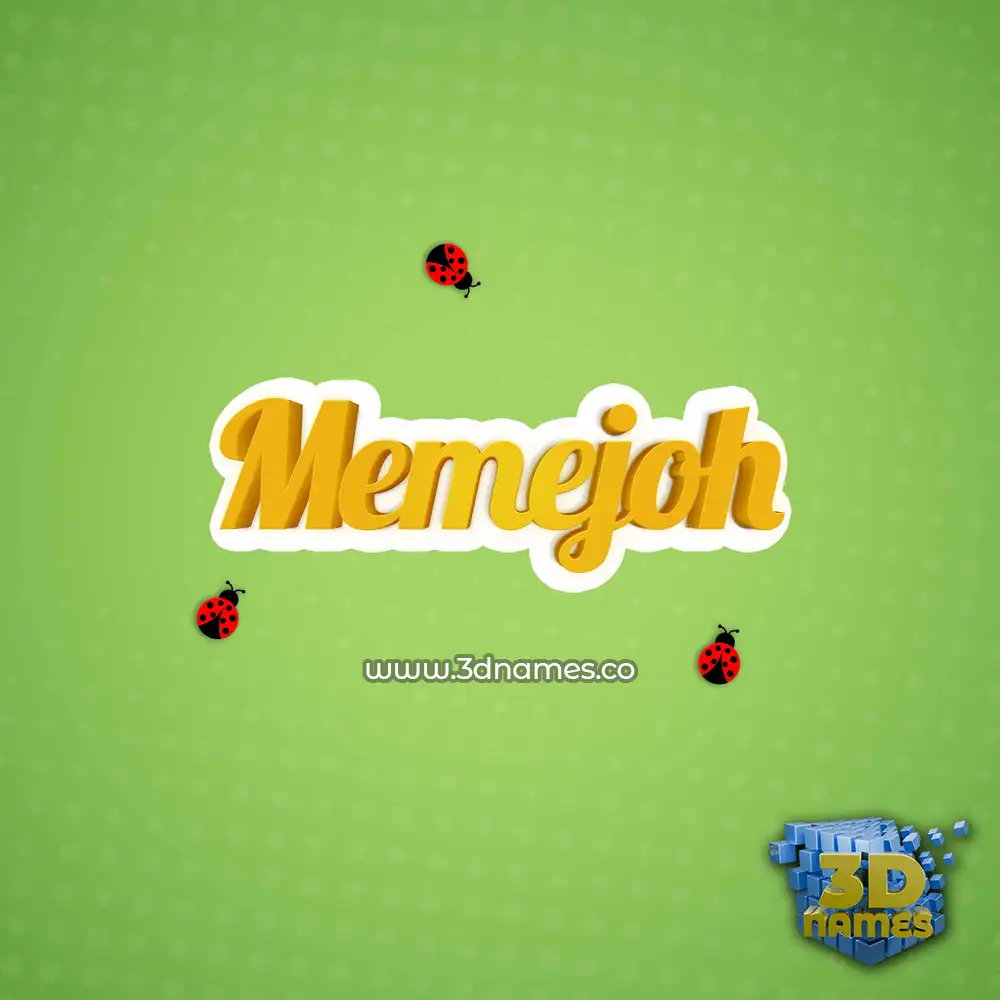 memejoh in Ladybugs style - 3D name wallpaper