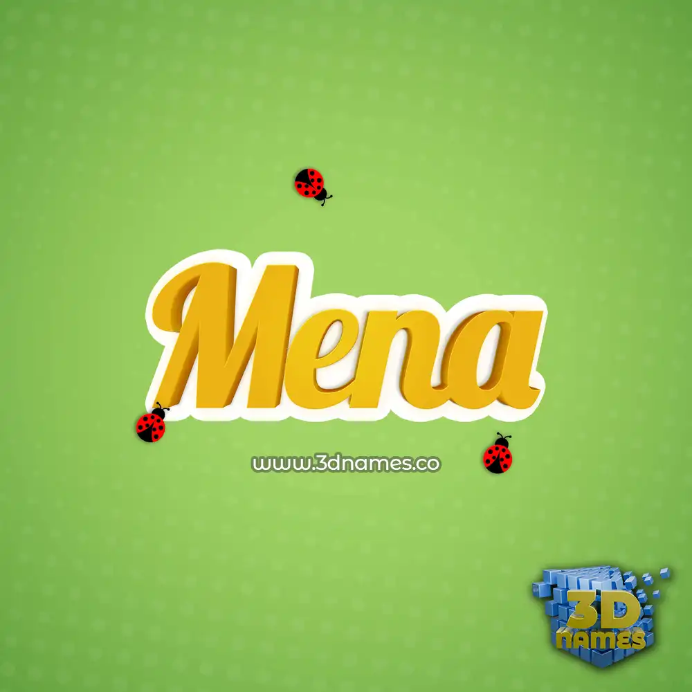 mena in Ladybugs style - 3D name wallpaper