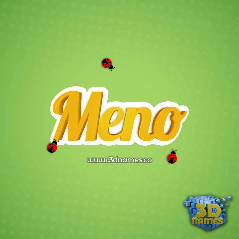 meno in Ladybugs style - 3D name wallpaper