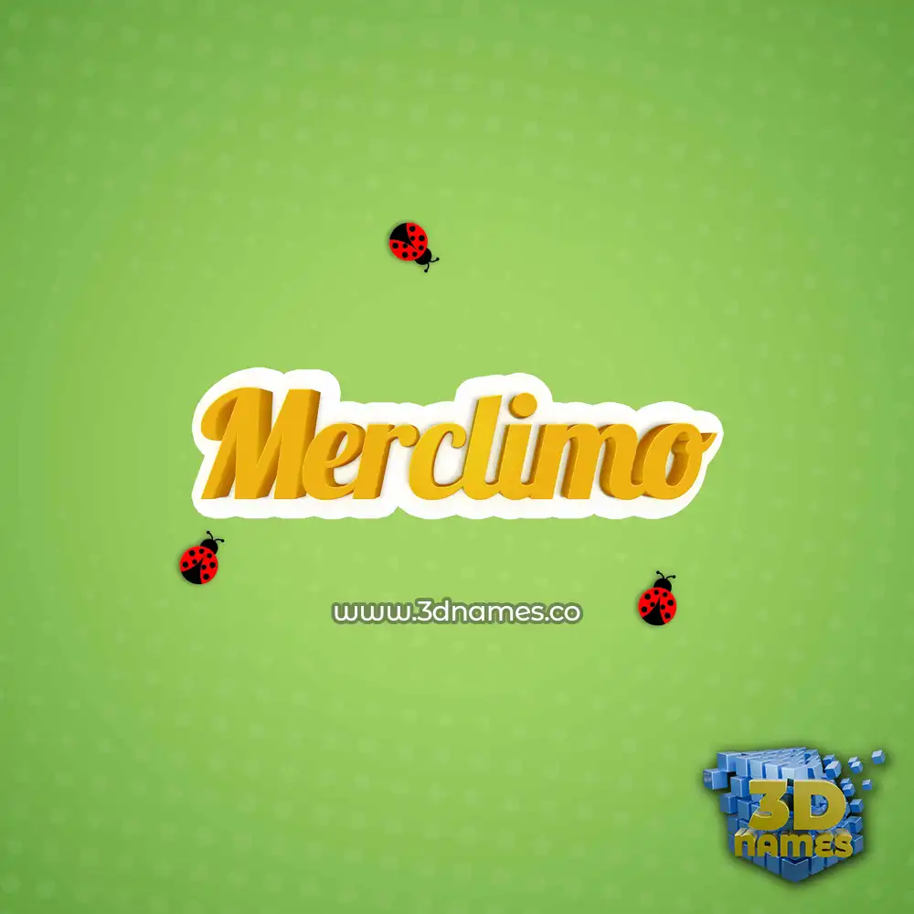 merclimo in Ladybugs style - 3D name wallpaper