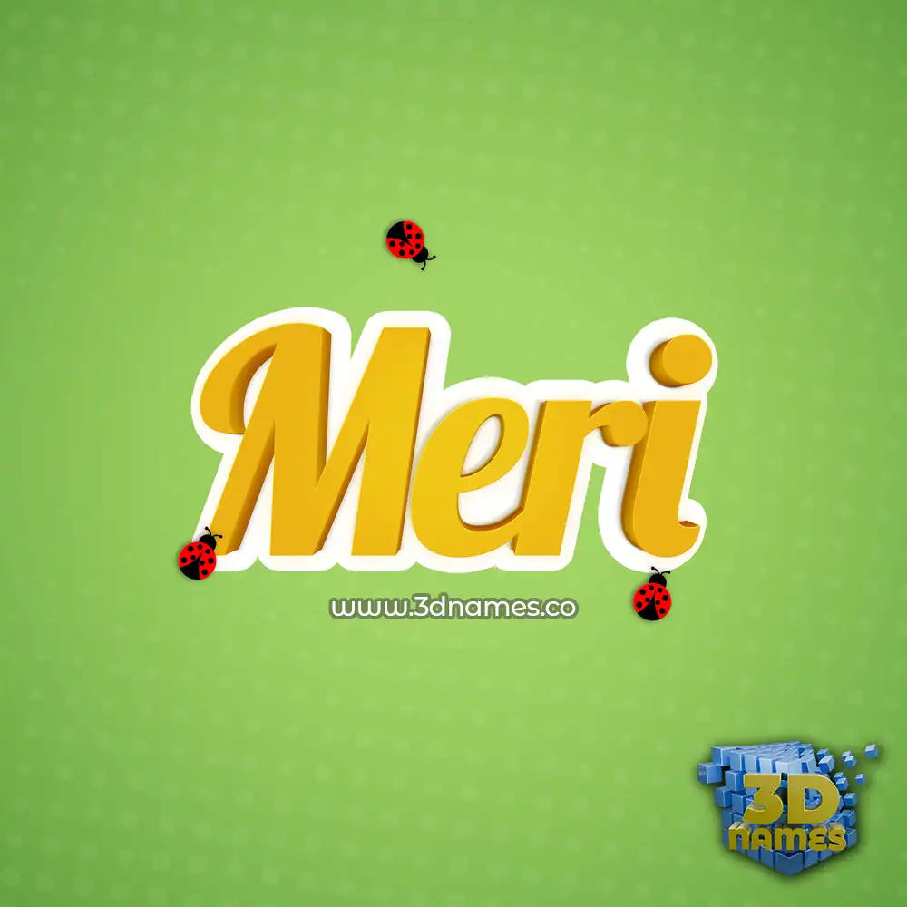 meri in Ladybugs style - 3D name wallpaper