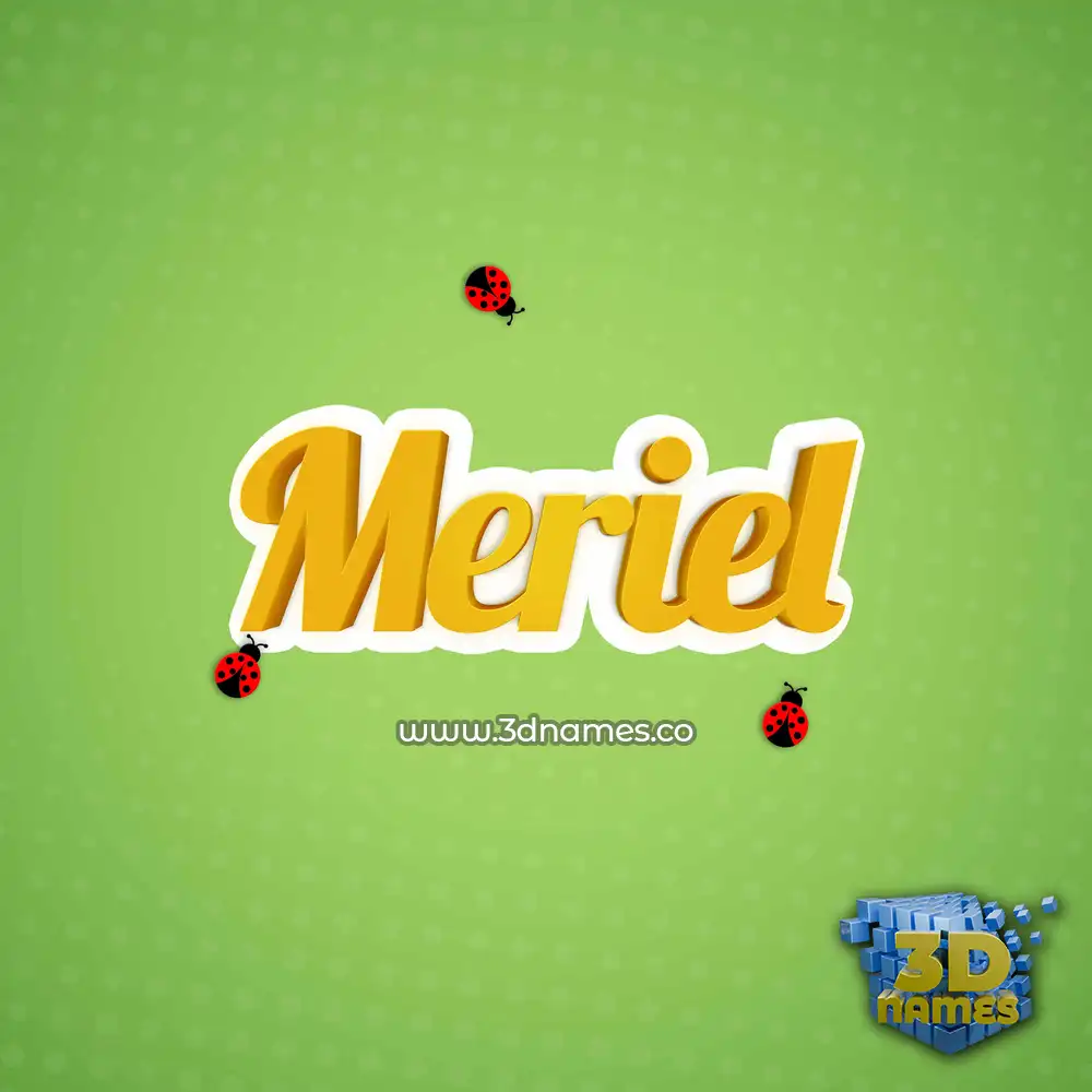 meriel in Ladybugs style - 3D name wallpaper