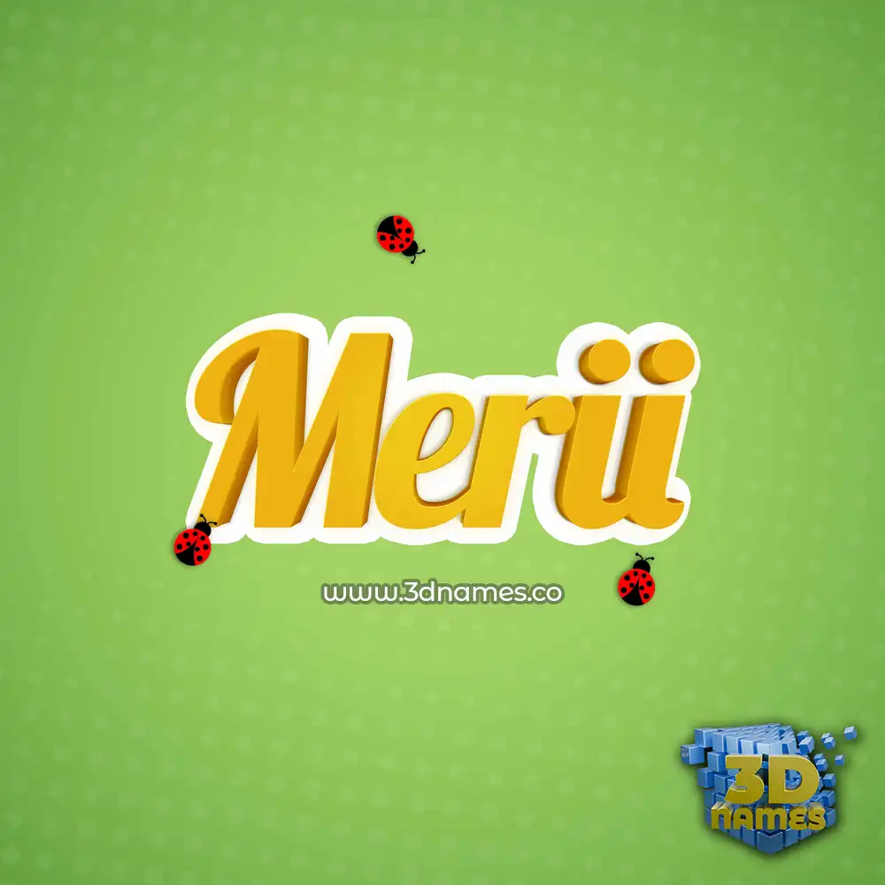 merii in Ladybugs style - 3D name wallpaper