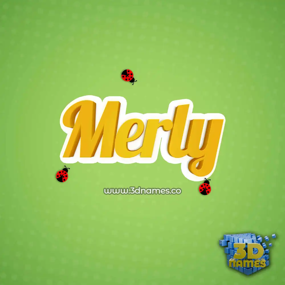 merly in Ladybugs style - 3D name wallpaper