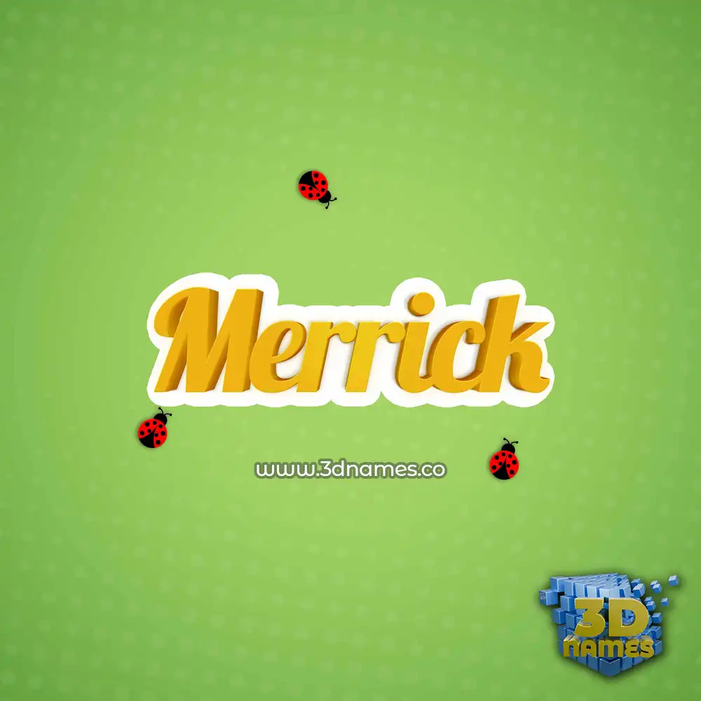 merrick in Ladybugs style - 3D name wallpaper