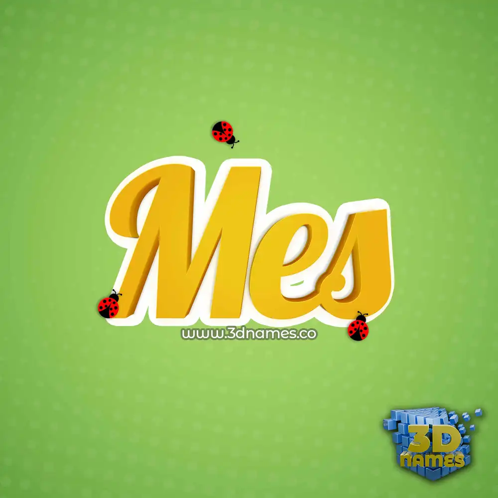 mes in Ladybugs style - 3D name wallpaper