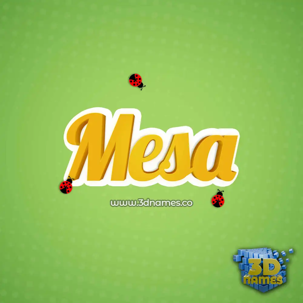 mesa in Ladybugs style - 3D name wallpaper