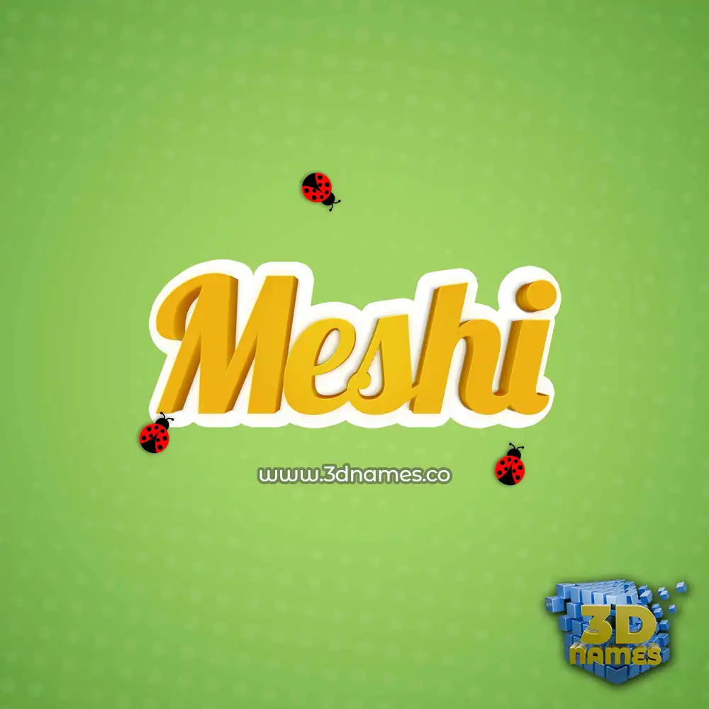 meshi in Ladybugs style - 3D name wallpaper