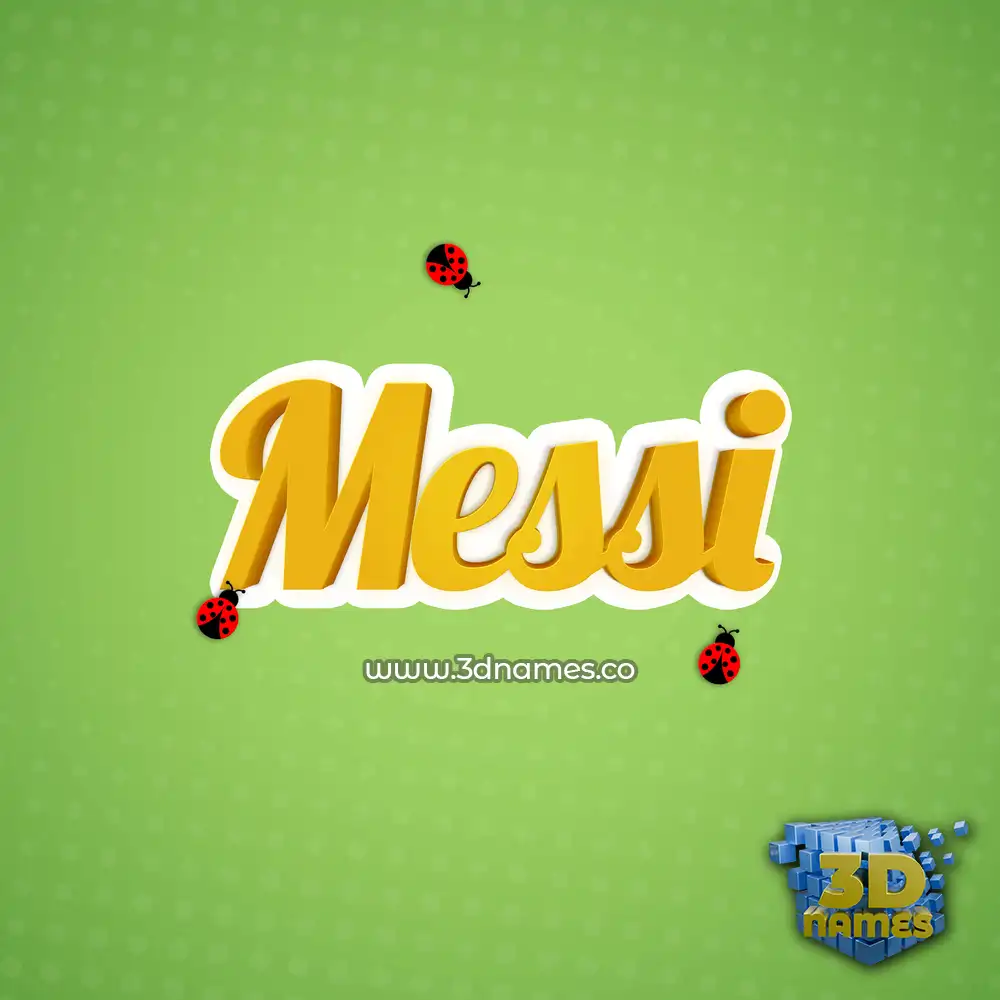 messi in Ladybugs style - 3D name wallpaper