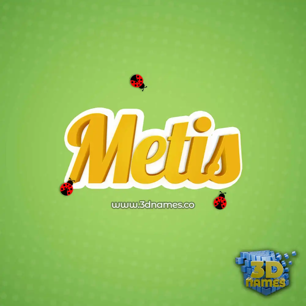 metis in Ladybugs style - 3D name wallpaper