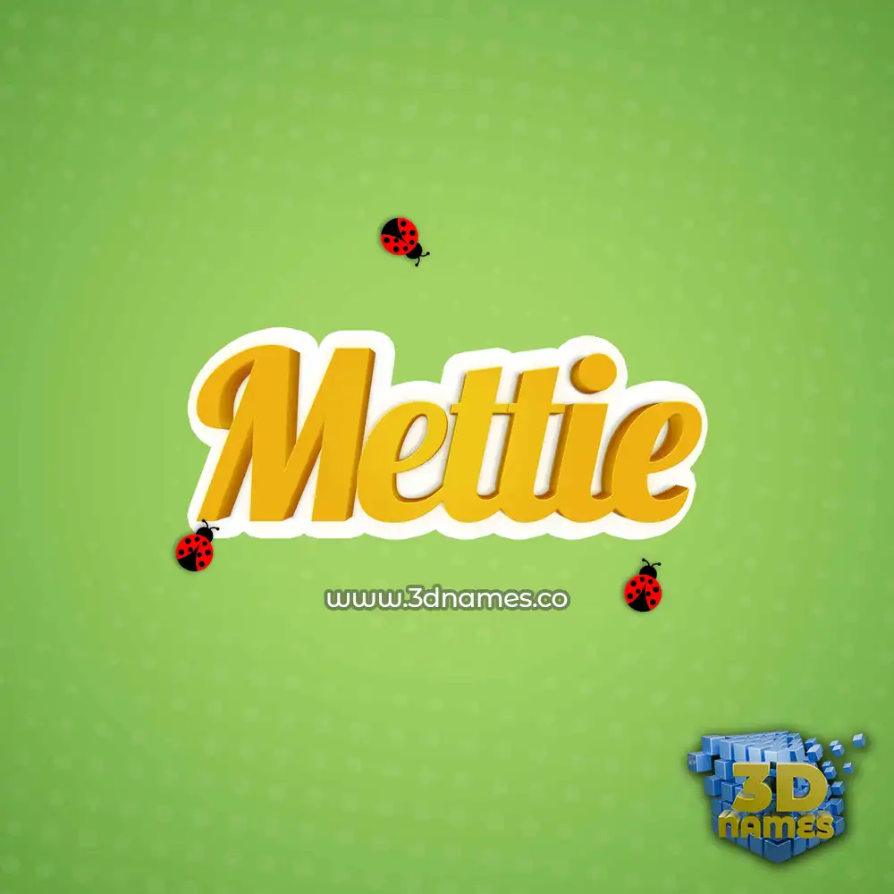 mettie in Ladybugs style - 3D name wallpaper