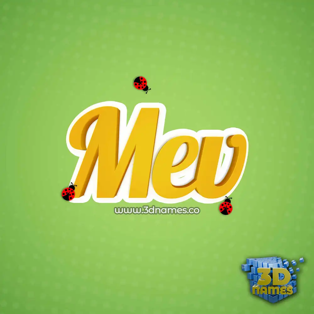 mev in Ladybugs style - 3D name wallpaper