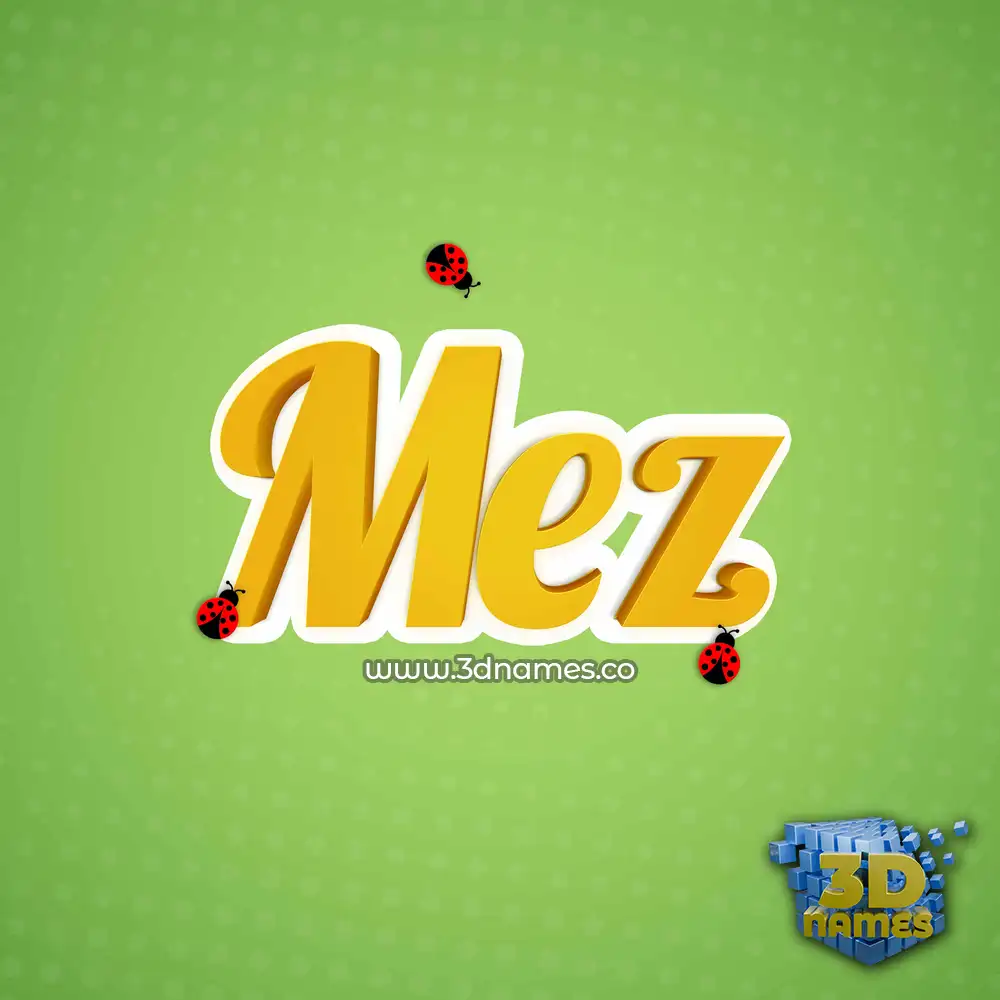 mez in Ladybugs style - 3D name wallpaper
