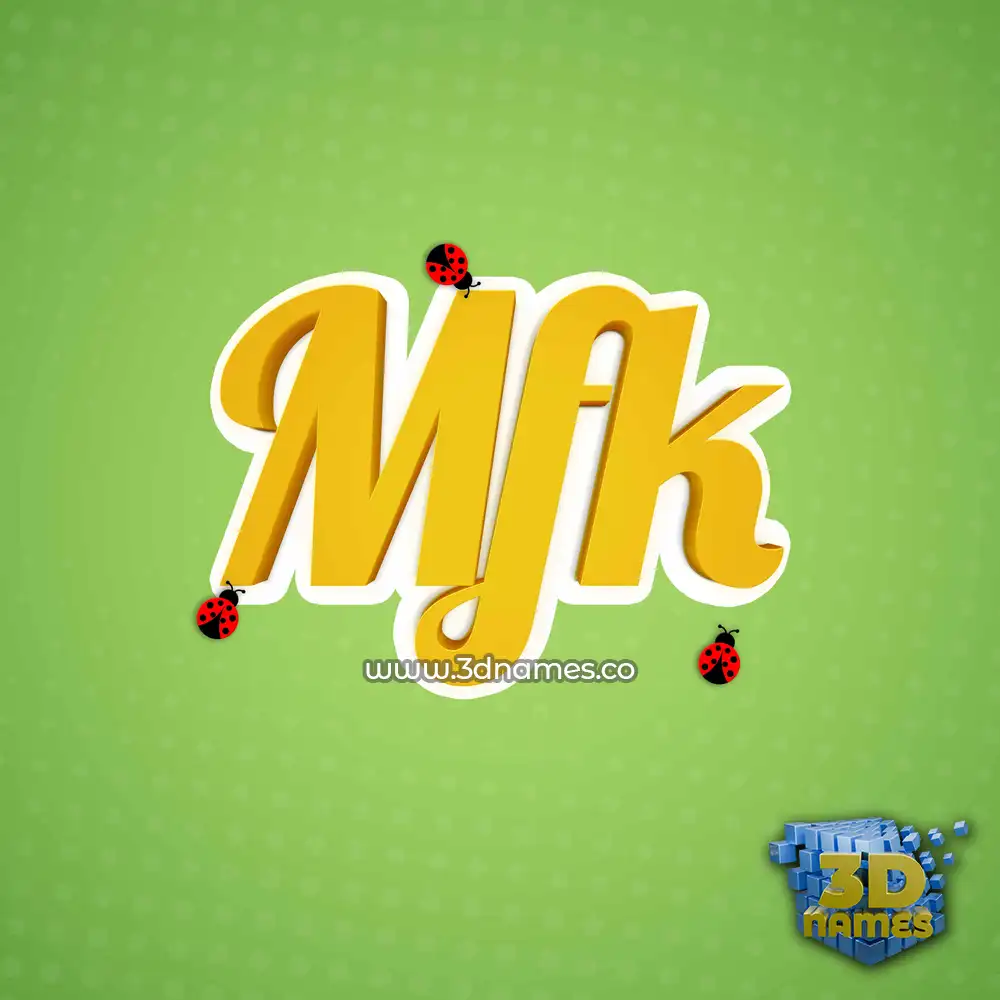 mfk in Ladybugs style - 3D name wallpaper