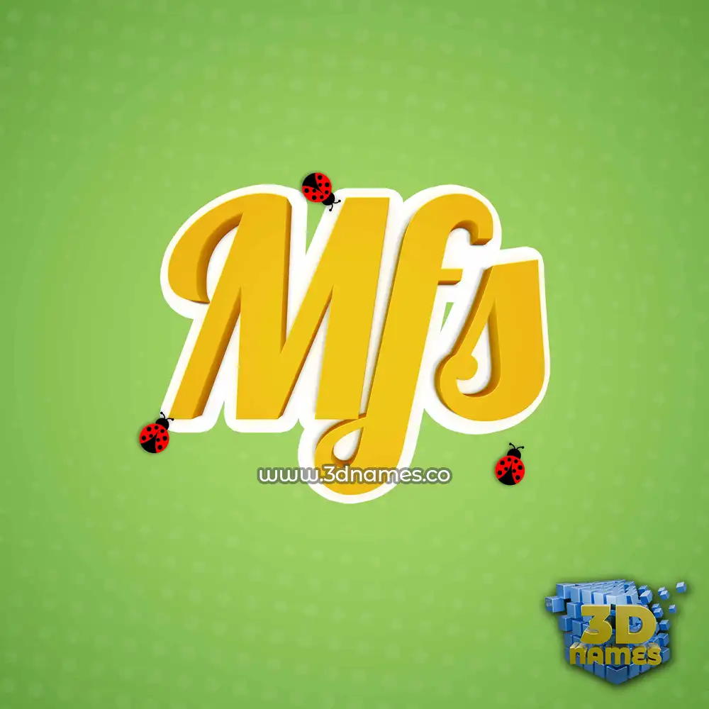 mfs in Ladybugs style - 3D name wallpaper
