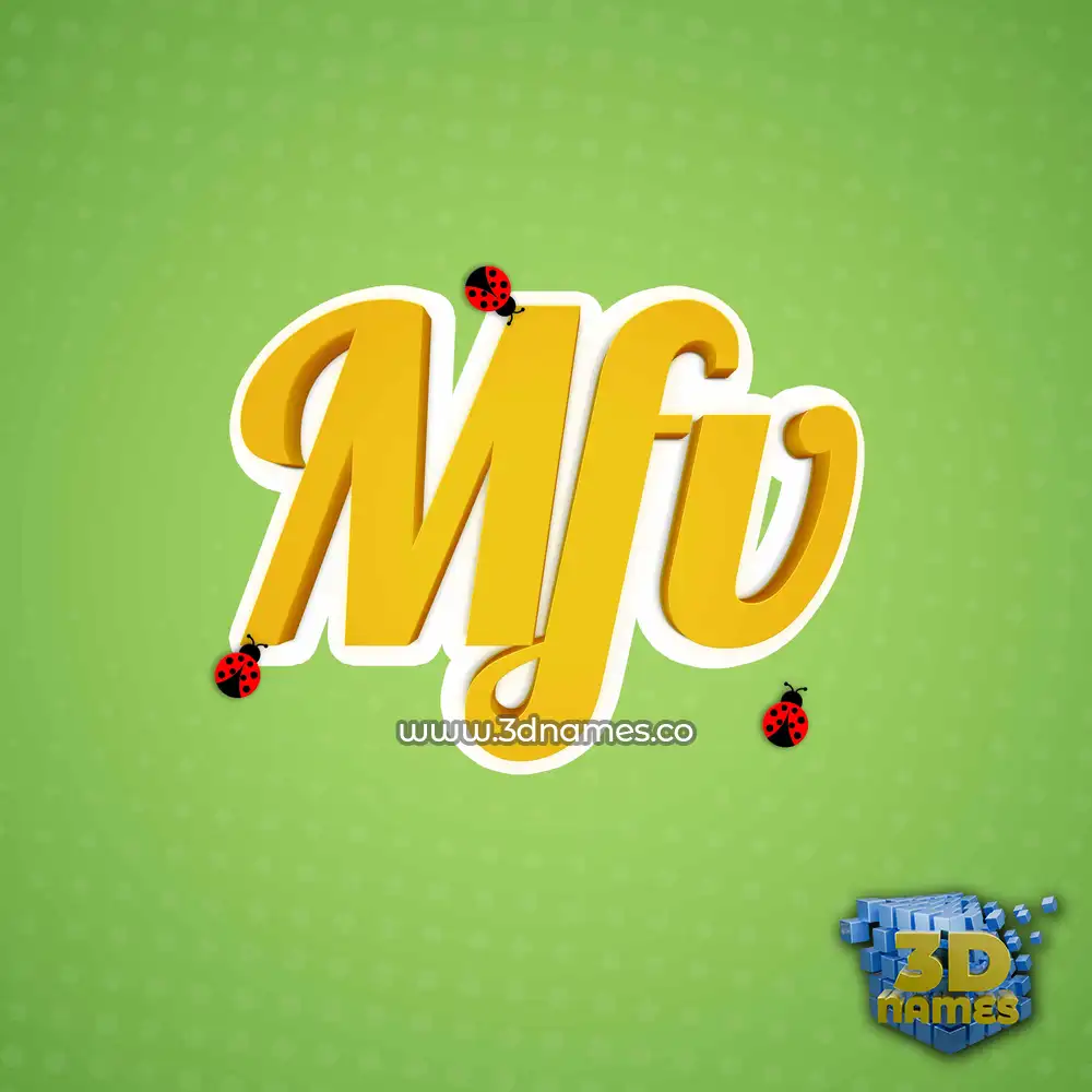 mfv in Ladybugs style - 3D name wallpaper