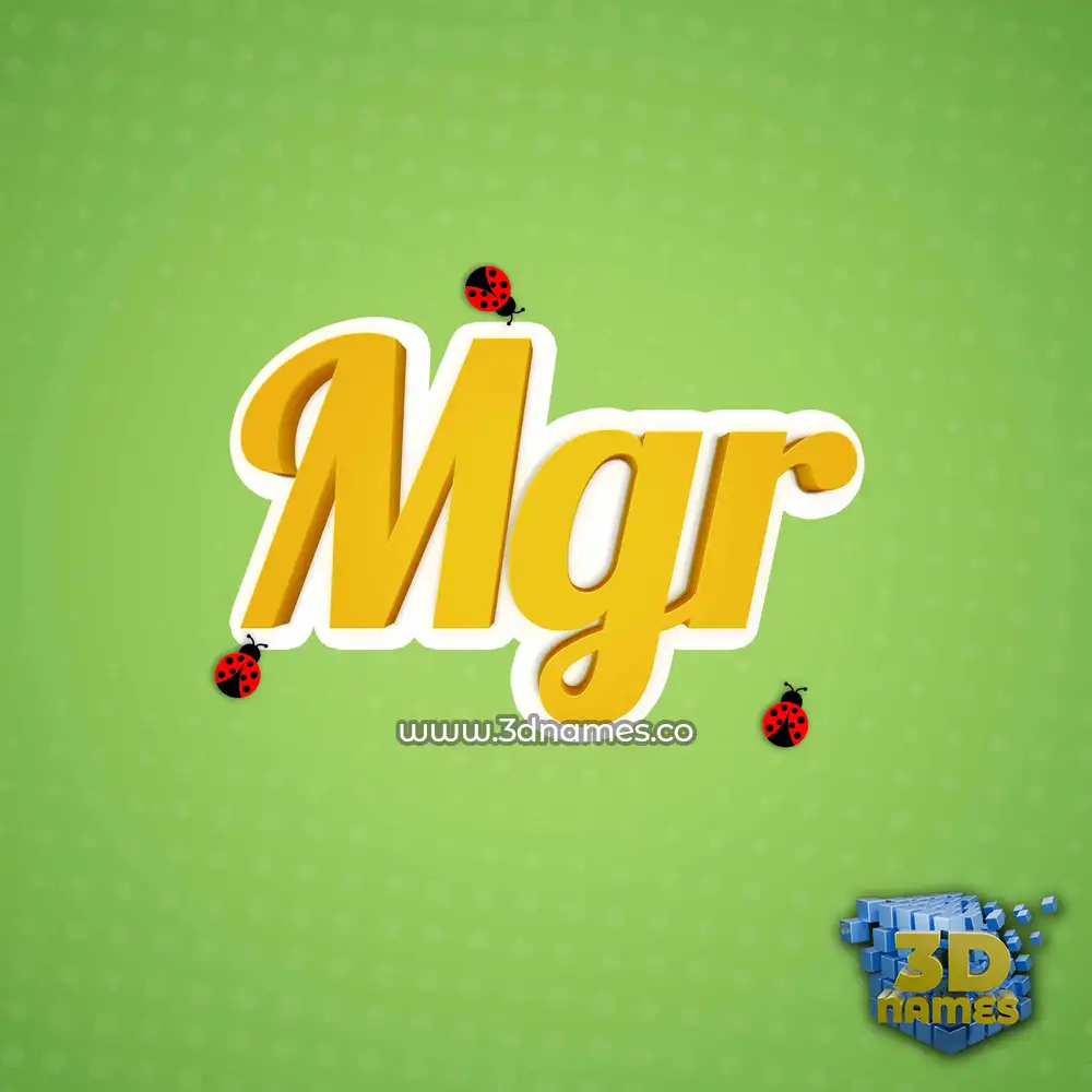 mgr in Ladybugs style - 3D name wallpaper
