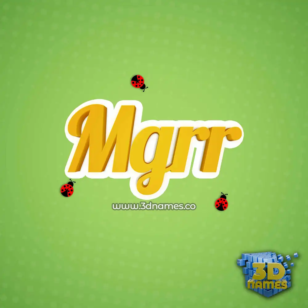 mgrr in Ladybugs style - 3D name wallpaper