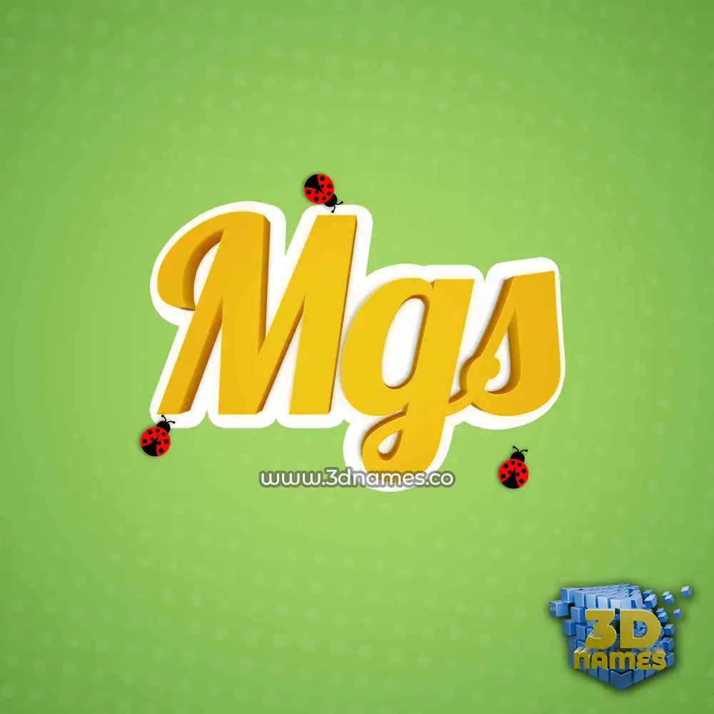 mgs in Ladybugs style - 3D name wallpaper