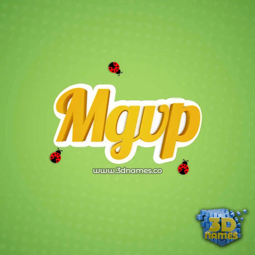 mgvp in Ladybugs style - 3D name wallpaper