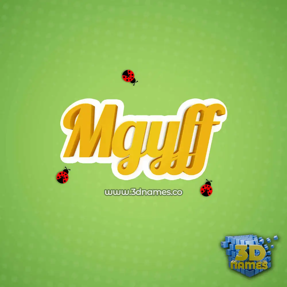 mgyff in Ladybugs style - 3D name wallpaper