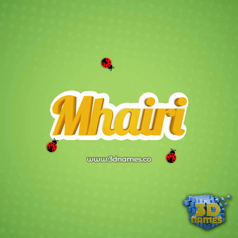 mhairi in Ladybugs style - 3D name wallpaper