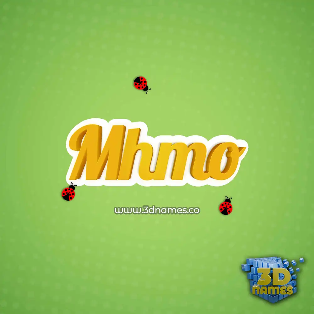 mhmo in Ladybugs style - 3D name wallpaper