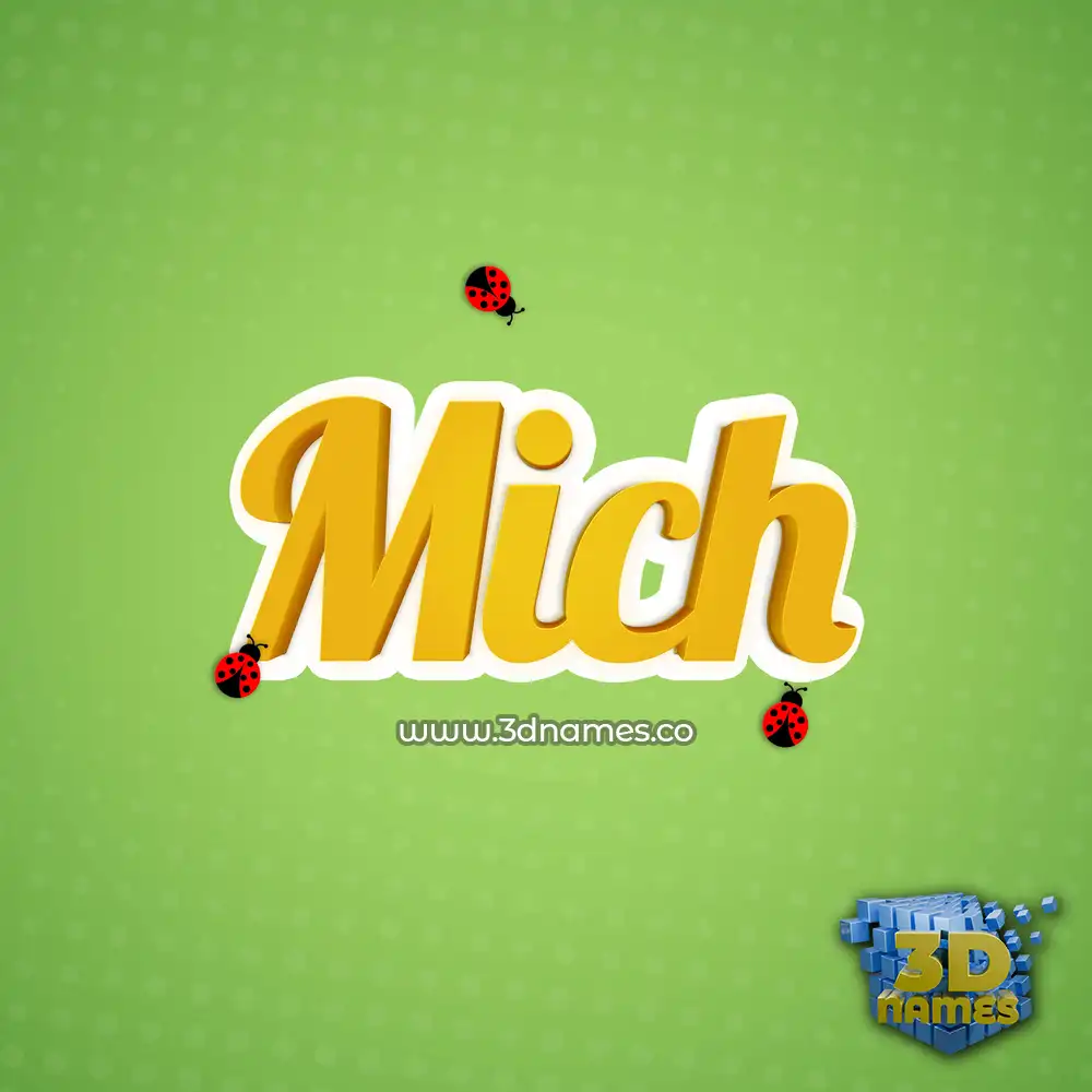 mich in Ladybugs style - 3D name wallpaper