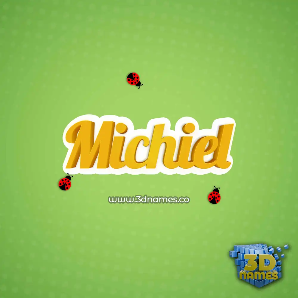michiel in Ladybugs style - 3D name wallpaper