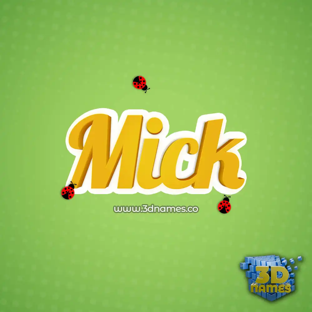 mick in Ladybugs style - 3D name wallpaper