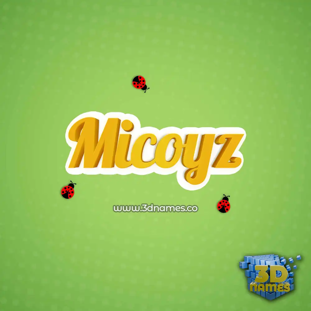 micoyz in Ladybugs style - 3D name wallpaper