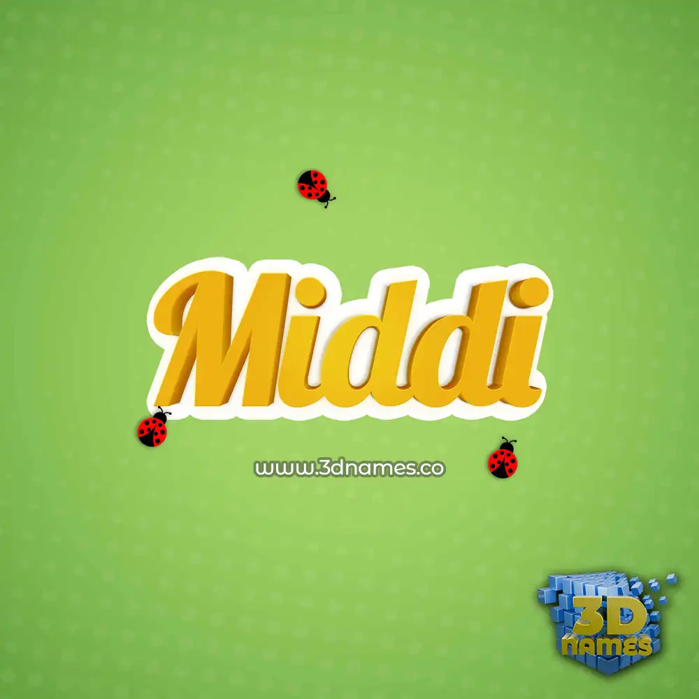 middi in Ladybugs style - 3D name wallpaper