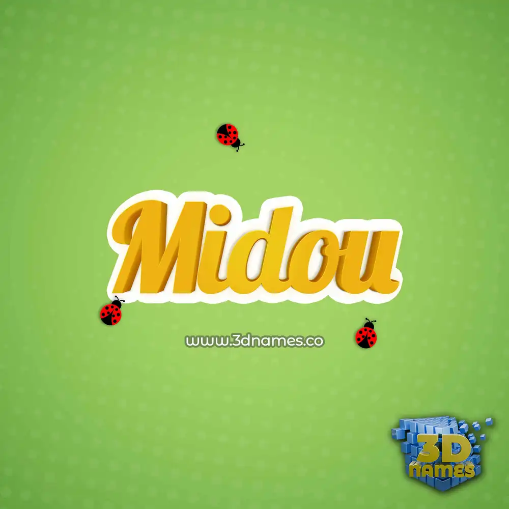 midou in Ladybugs style - 3D name wallpaper