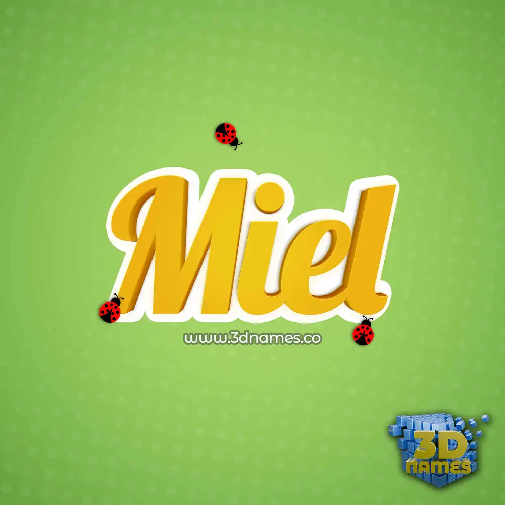 miel in Ladybugs style - 3D name wallpaper