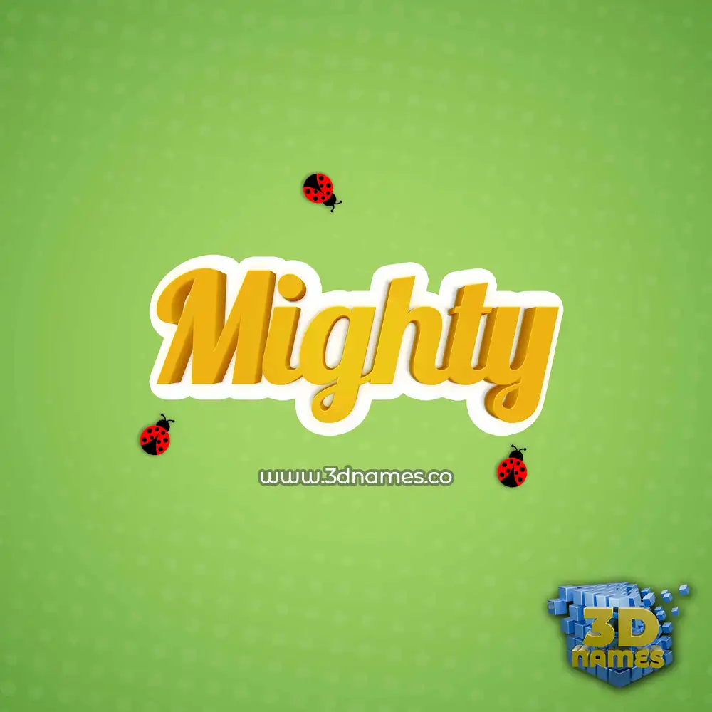 mighty in Ladybugs style - 3D name wallpaper