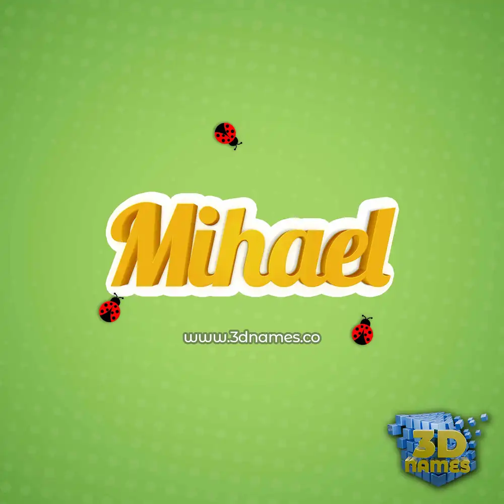 mihael in Ladybugs style - 3D name wallpaper