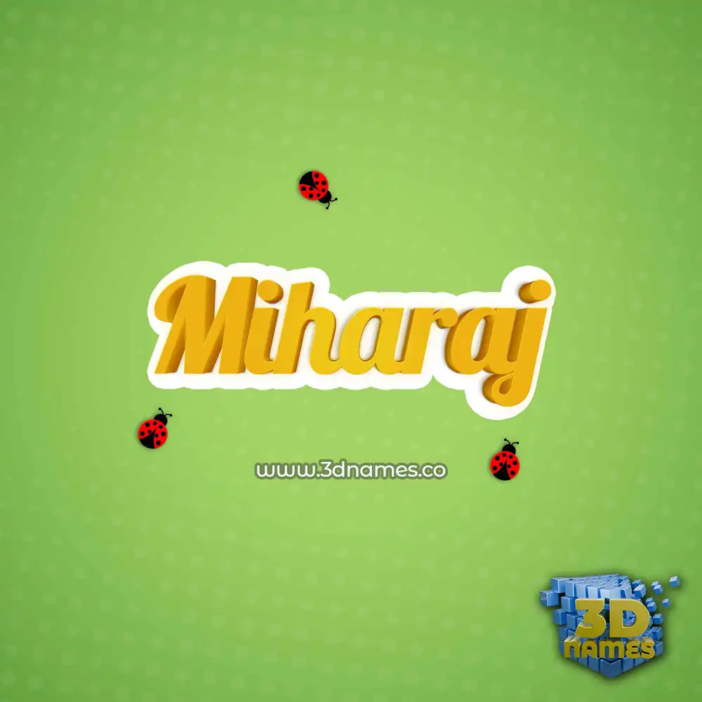 miharaj in Ladybugs style - 3D name wallpaper