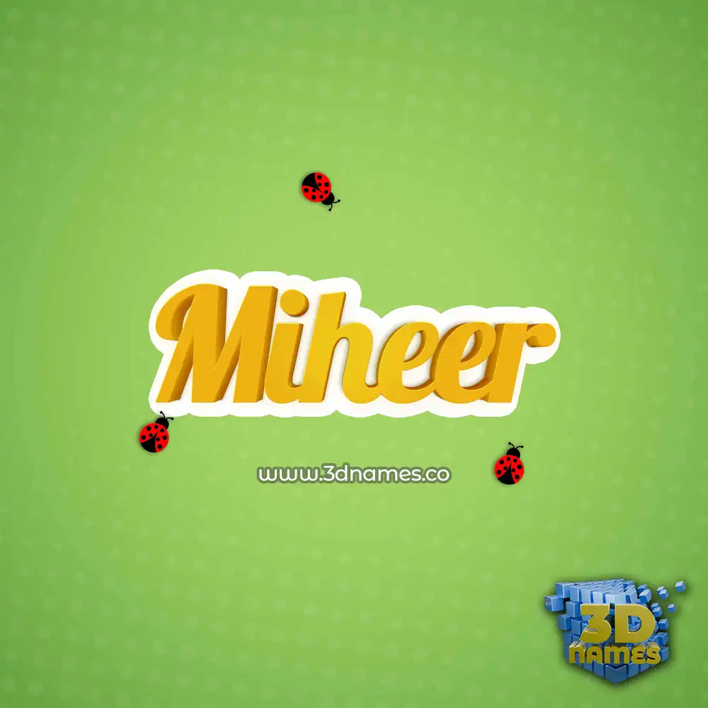 miheer in Ladybugs style - 3D name wallpaper