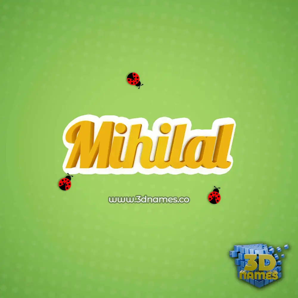 mihilal in Ladybugs style - 3D name wallpaper
