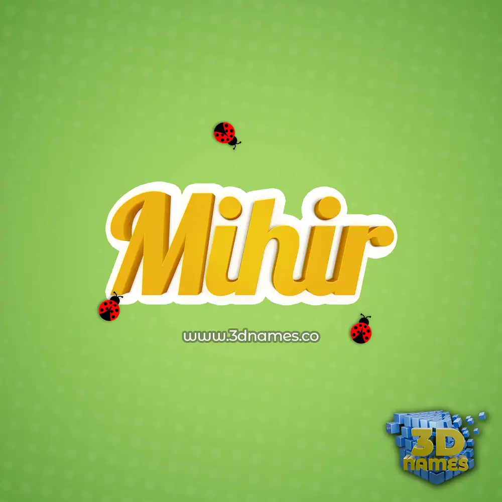 mihir in Ladybugs style - 3D name wallpaper