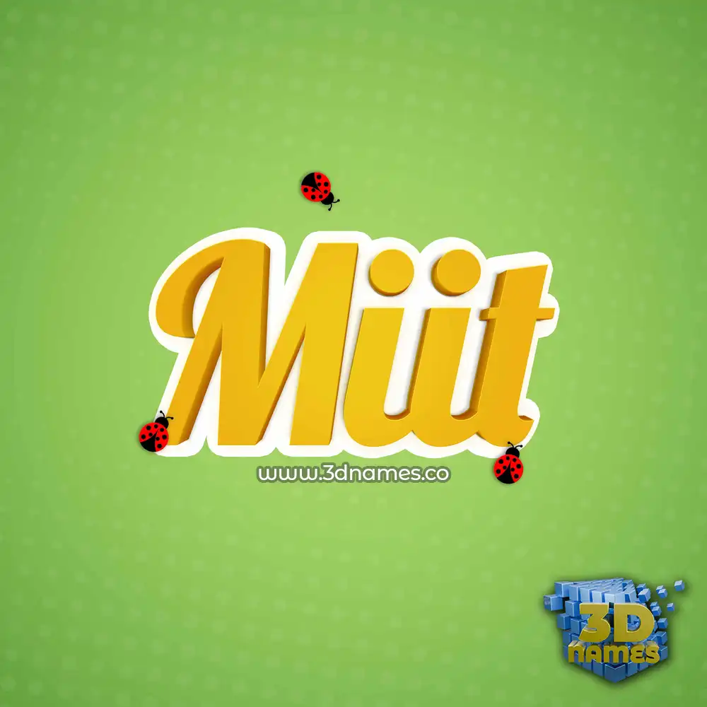 miit in Ladybugs style - 3D name wallpaper