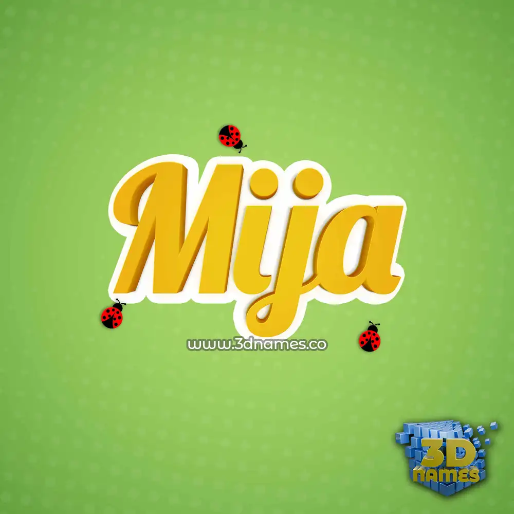 mija in Ladybugs style - 3D name wallpaper
