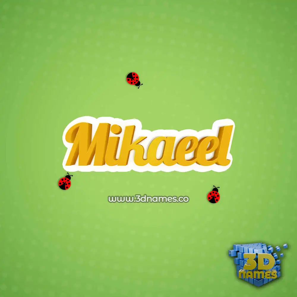 mikaeel in Ladybugs style - 3D name wallpaper