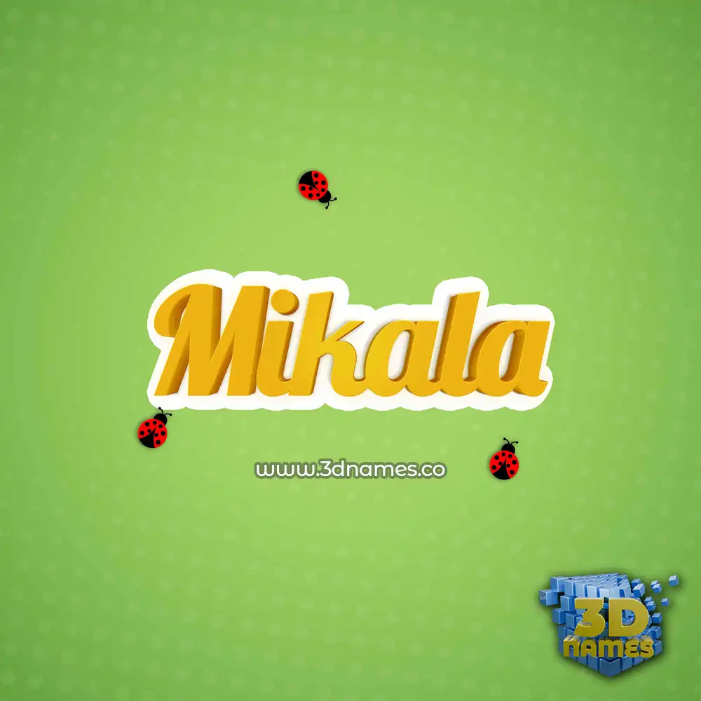mikala in Ladybugs style - 3D name wallpaper